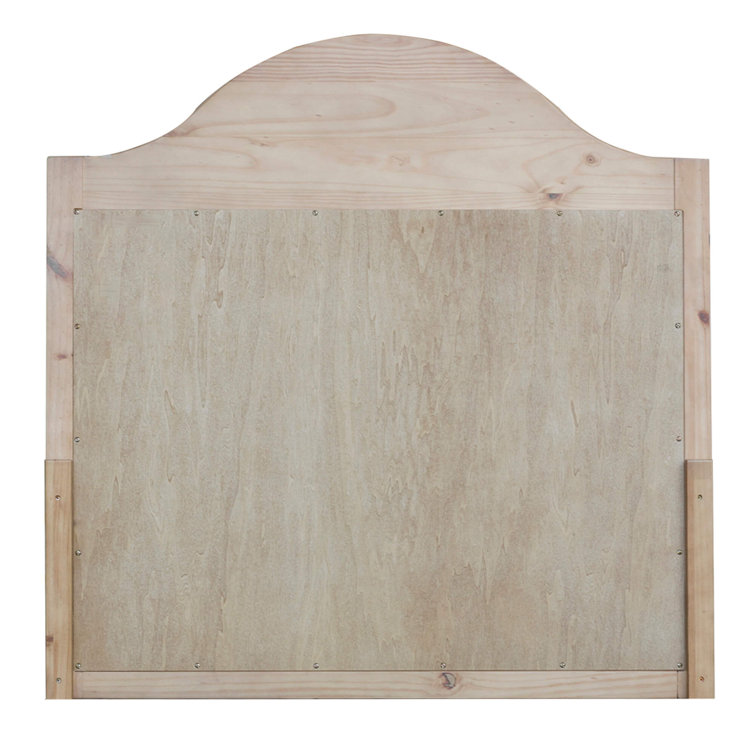 Vintage Rectangular Wood Mirror with Turned Finials