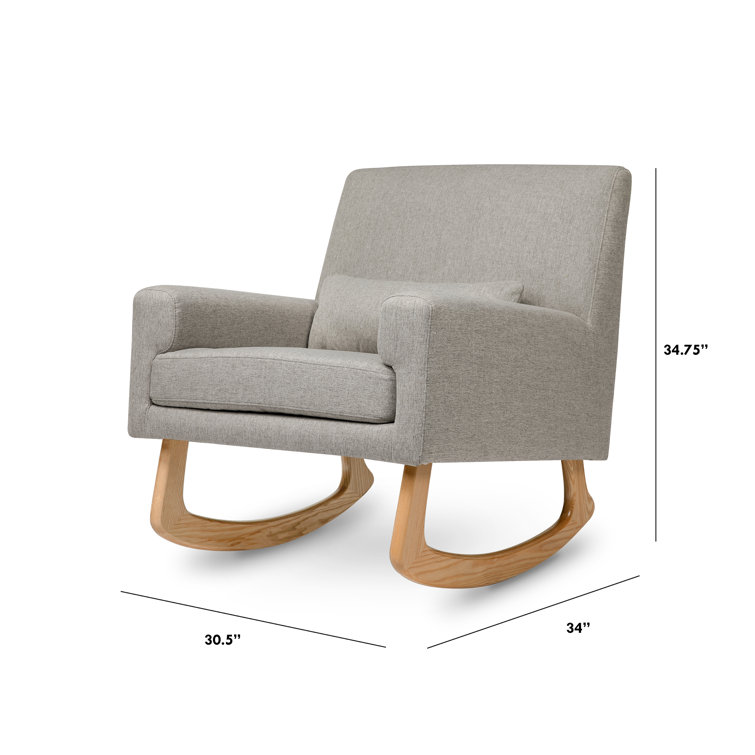 Eco-Performance Grey Eco Weave Sleepytime Rocker with Light Legs