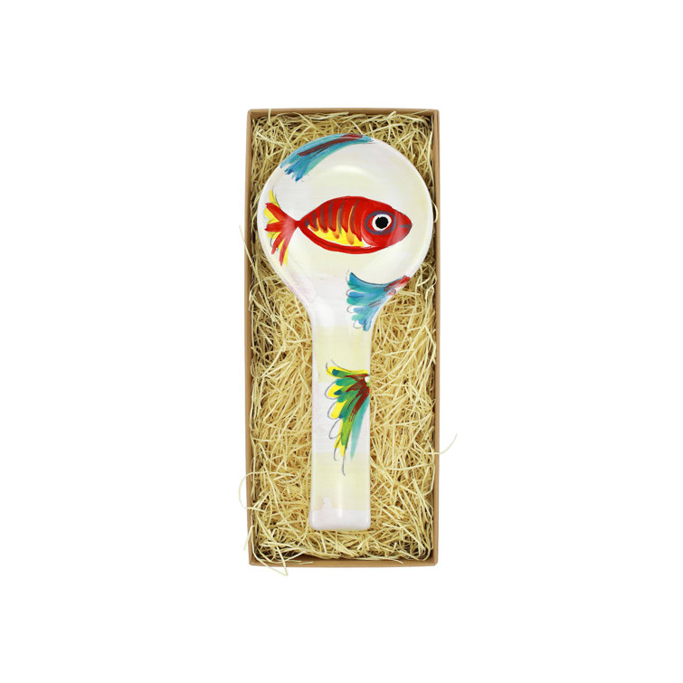 Handpainted Colorful Ceramic Fish Spoon Rest