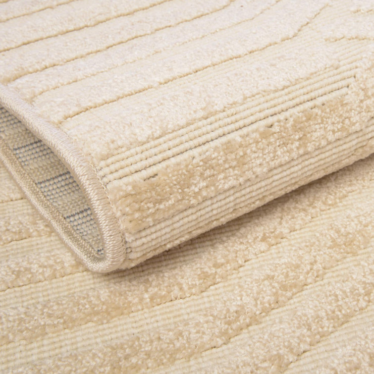 Beige Geometric Flat-Woven Outdoor Rug, 5' x 8', Reversible and Washable