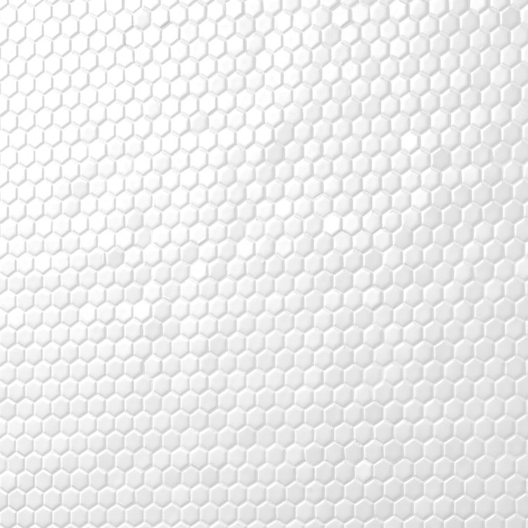 Matte White Ceramic Honeycomb Mosaic Tile for Floors and Walls