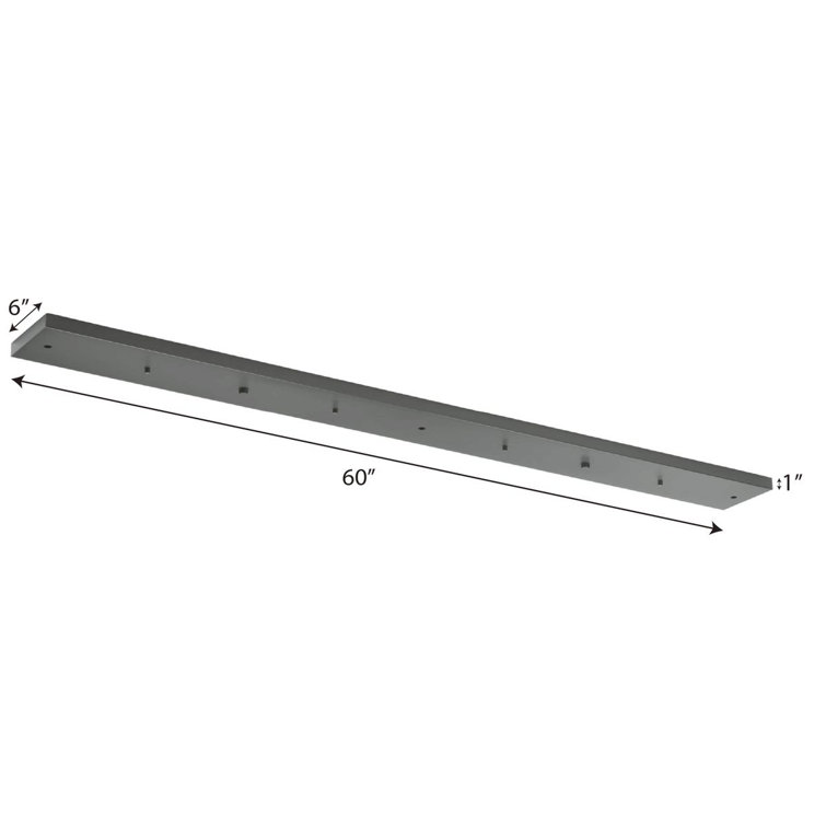 Graphite 60-Inch Steel 5-Light Canopy Accessory