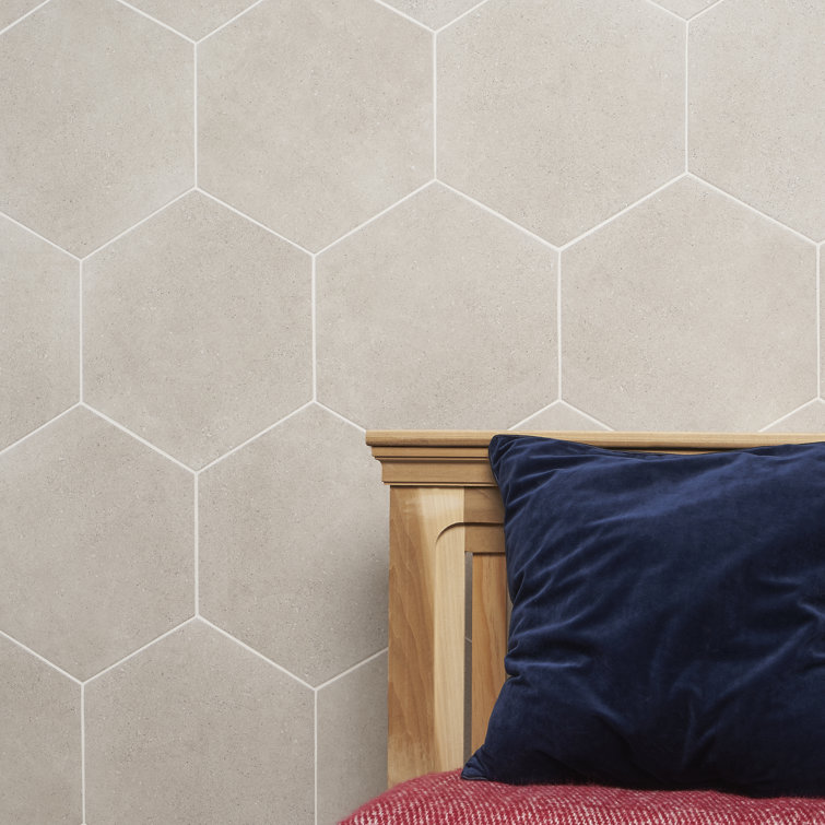 Taupe Matte Hexagonal Porcelain Floor and Wall Tile