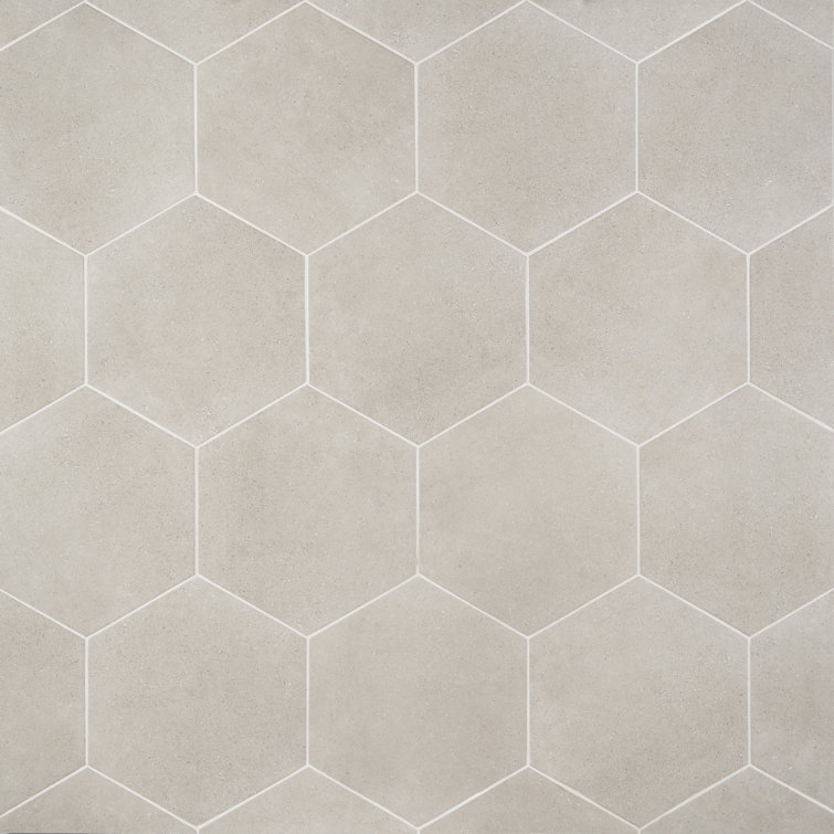 Taupe Matte Hexagonal Porcelain Floor and Wall Tile