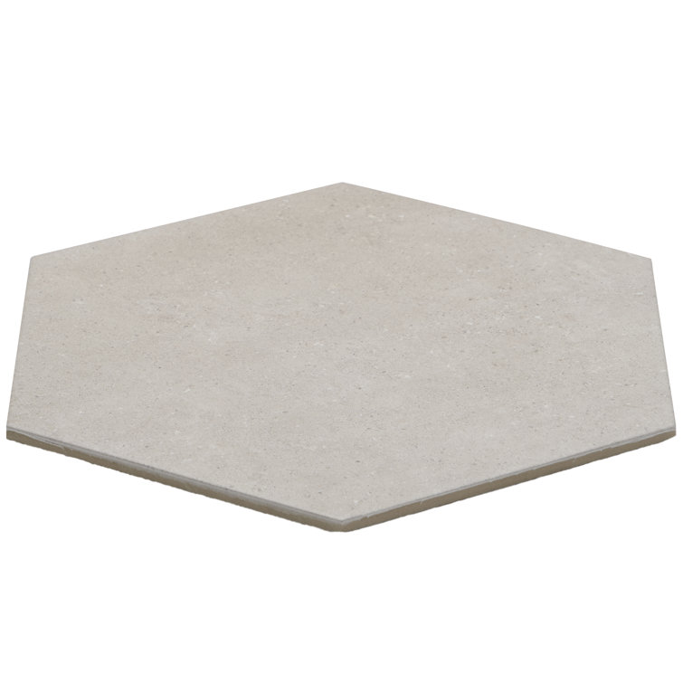 Taupe Matte Hexagonal Porcelain Floor and Wall Tile