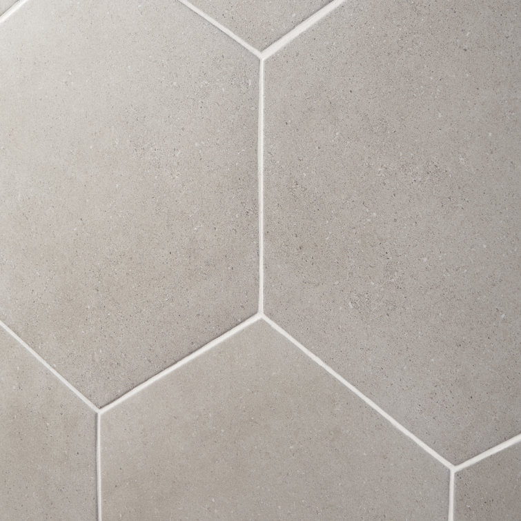 Taupe Matte Hexagonal Porcelain Floor and Wall Tile