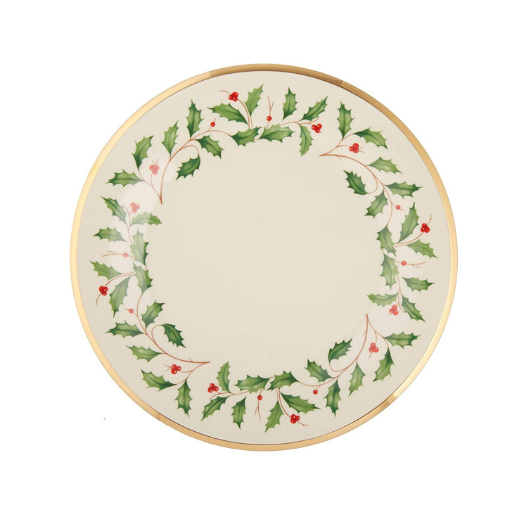 Lenox Holiday 12-Piece Porcelain Dinnerware Set with Gold Detailing