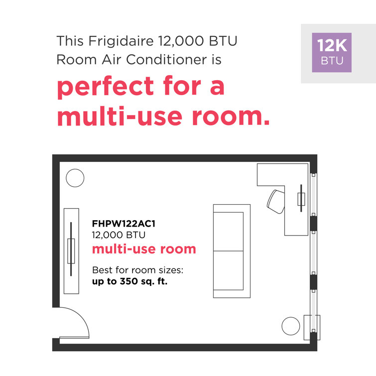Frigidaire White 12,000 BTU Portable Air Conditioner with Remote