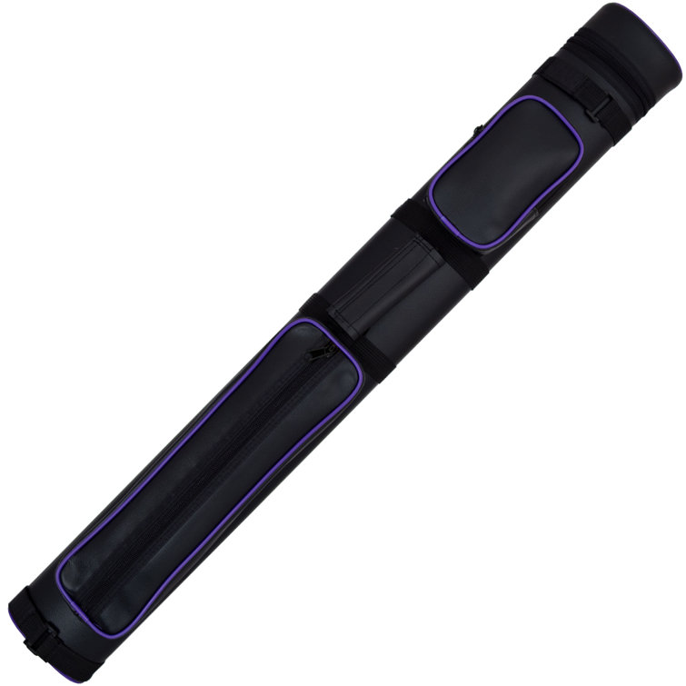 32" Black and Purple Vinyl Pool Cue Case