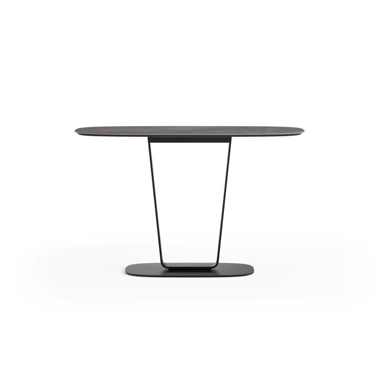 Alto Grey Porcelain Top Console Table with Steel Frame