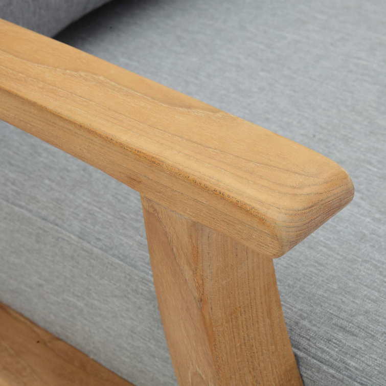 Marina Luxe Natural Gray Teak Outdoor Armchair