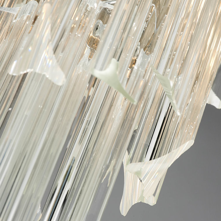 Mystique 4-Light Silver Glass Cone Pendant