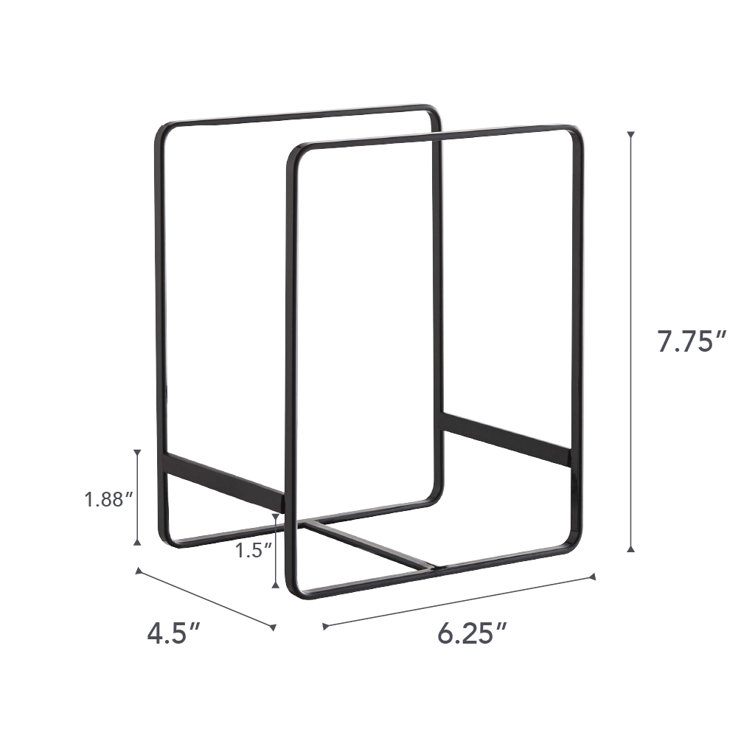 Large Black Steel Plate Holder Dish Rack