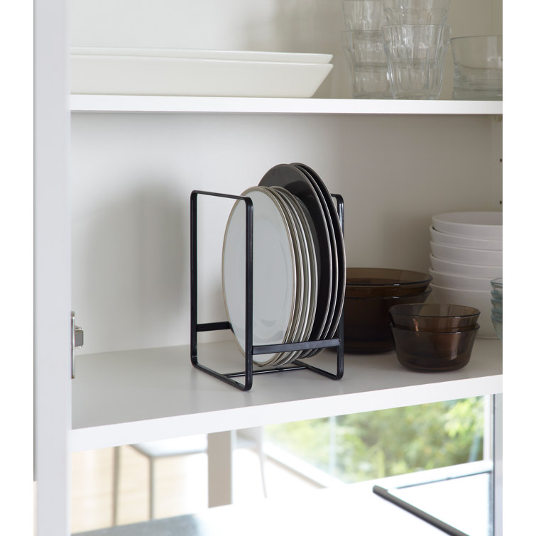 Large Black Steel Plate Holder Dish Rack