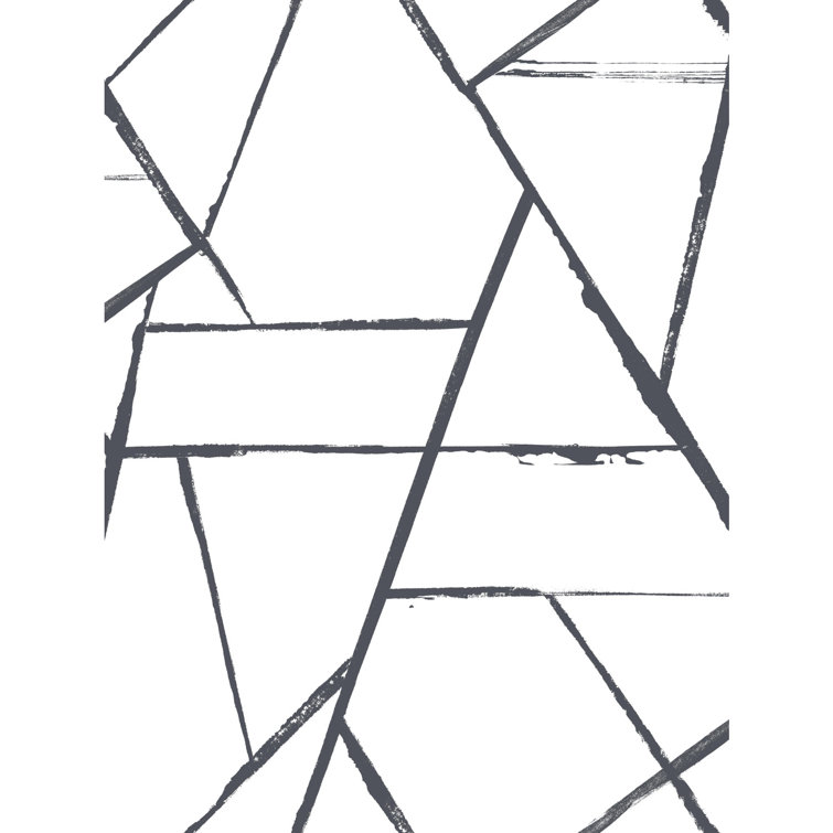 Black and White Geometric Abstract Wallpaper Double Roll