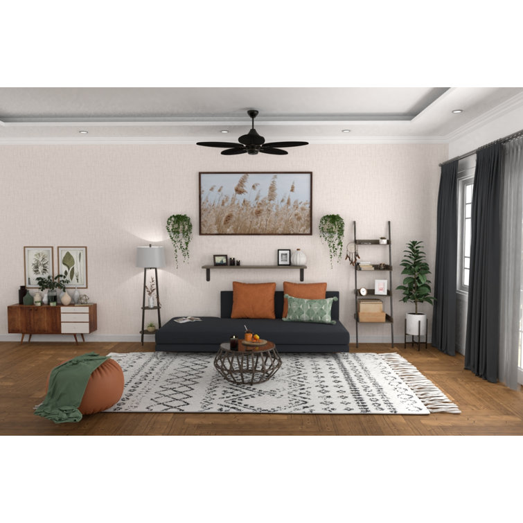 Whisper White 5' x 7' Shag Synthetic Area Rug