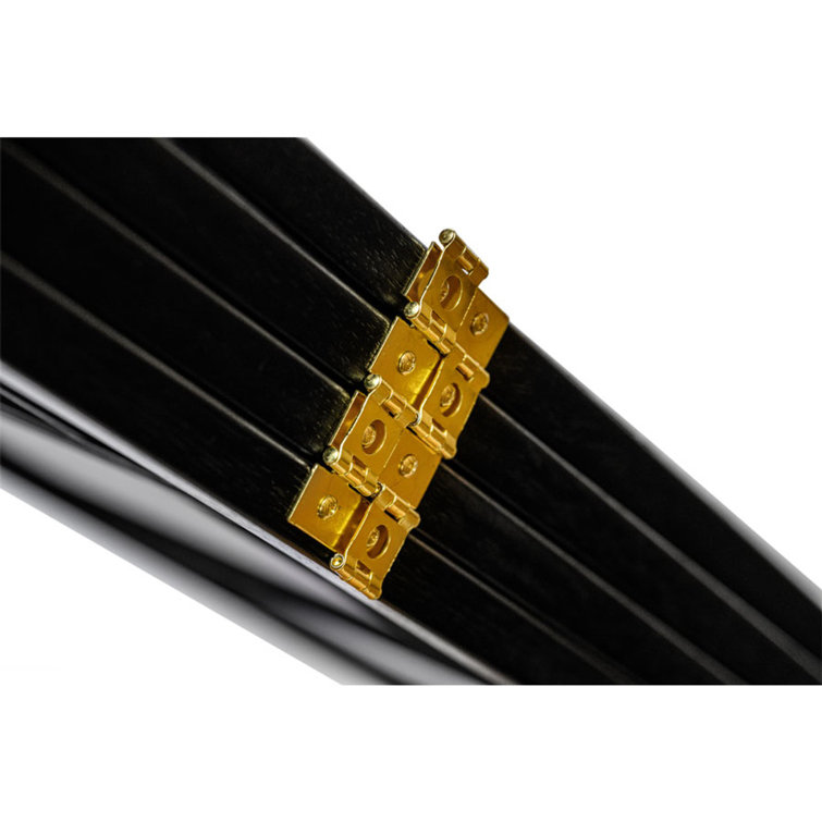 Black Hardwood and Rice Paper 4-Panel Shoji Room Divider