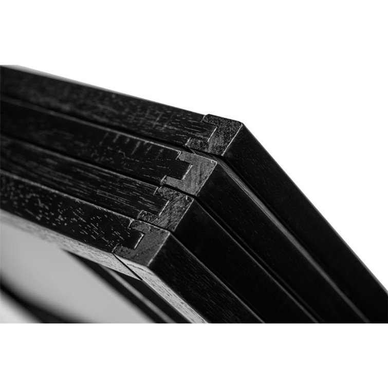 Black Hardwood and Rice Paper 4-Panel Shoji Room Divider