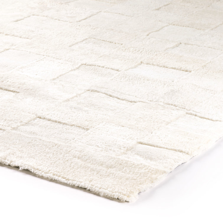 Handmade Ivory Sheepskin Fur Rectangular 8' x 10' Rug