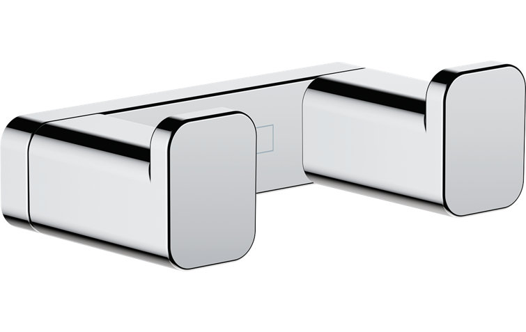 Hansgrohe Chrome Double Hook Wall Mount Towel Holder