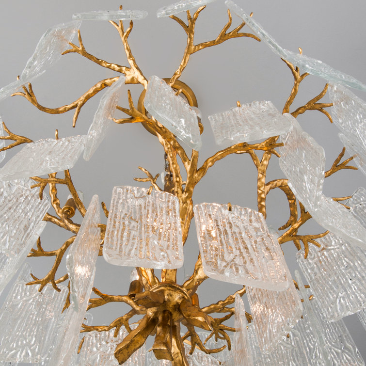 Royal Gold and Crystal 12-Light Chandelier