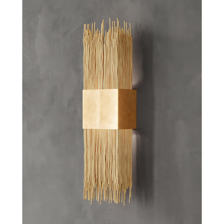 Vintage Gold Leaf 2-Light Dimmable Wall Sconce