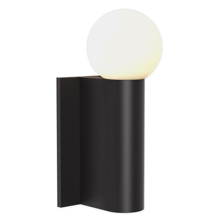 Matt Black LED Drum Flush Mount Ceiling Light