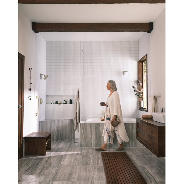White Rectangular Ceramic Above-Counter Vessel Sink