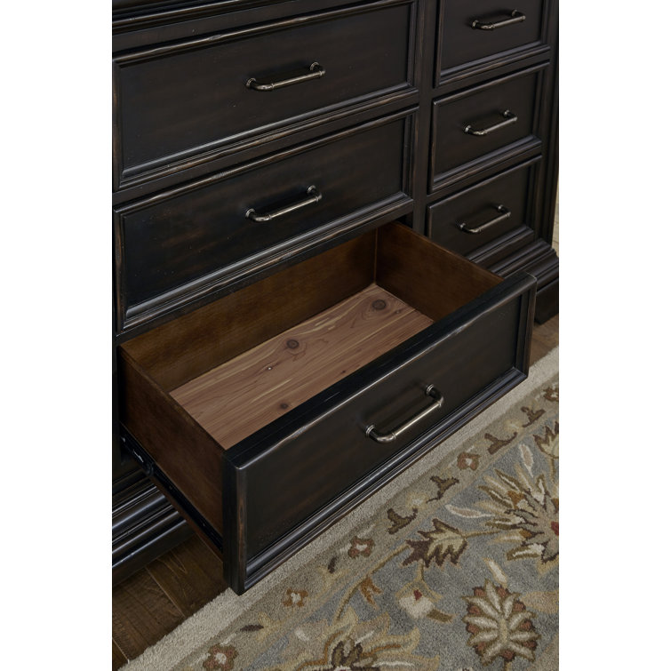 Caldwell Brown 11-Drawer Dresser with Mirror