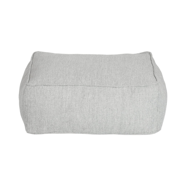 Cloud Gray Outdoor Patio Pouf Ottoman