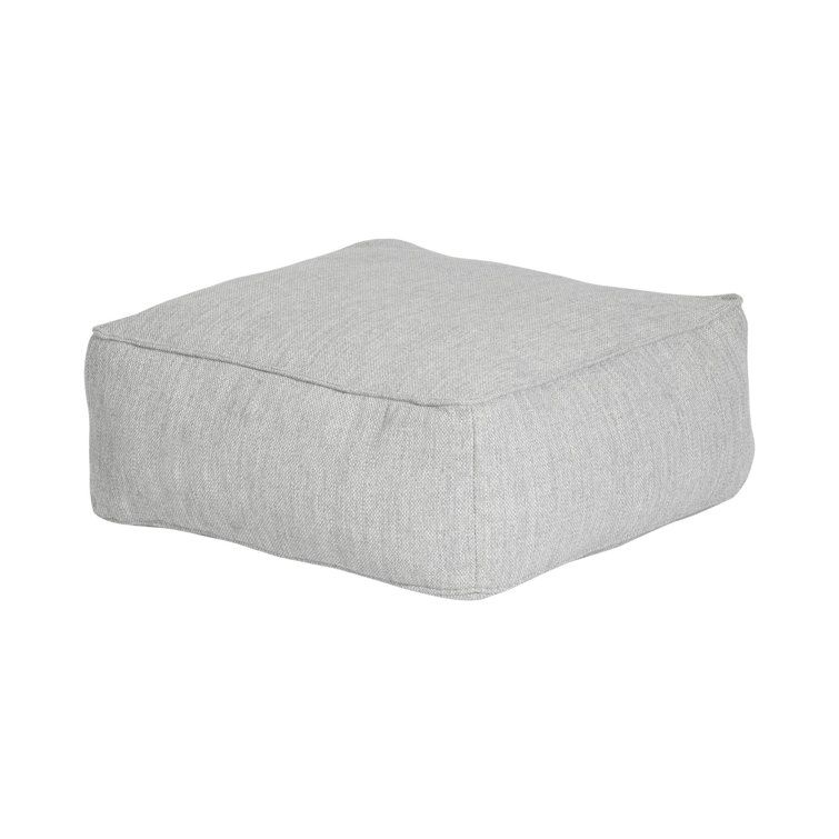 Cloud Gray Outdoor Patio Pouf Ottoman
