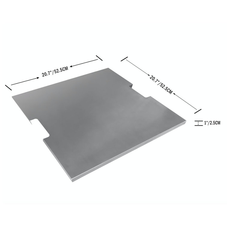 Elementi Stainless Steel Square Fire Pit Table Cover 21 x 21 inches