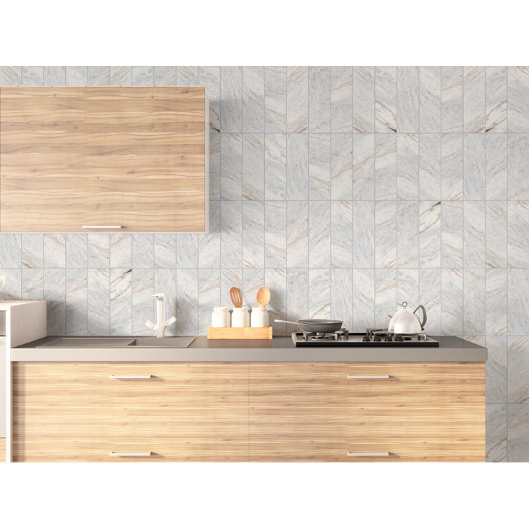 Capri Blue 4x12 Honed Marble Subway Tile