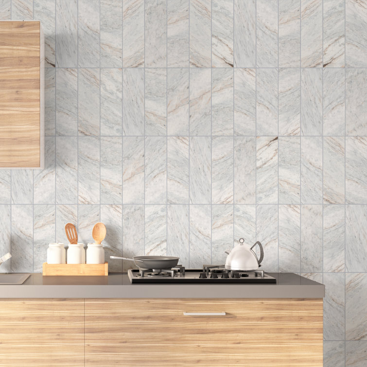 Capri Blue 4x12 Honed Marble Subway Tile