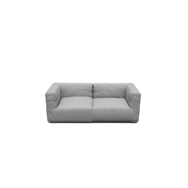 Cloud Gray Olefin Outdoor Patio Sectional Sofa with Cushions