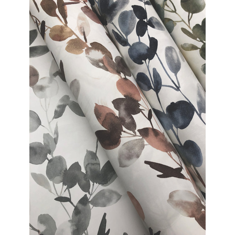 Navy Eucalyptus Nonwoven Removable Washable Wallpaper Roll
