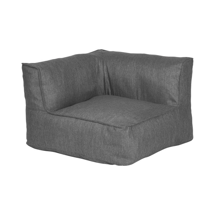 Coal Gray Olefin Upholstered Corner Patio Chair