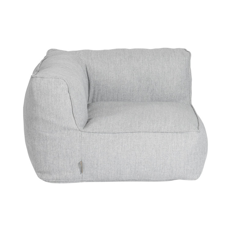 Cloud Gray Olefin Upholstered Corner Patio Chair