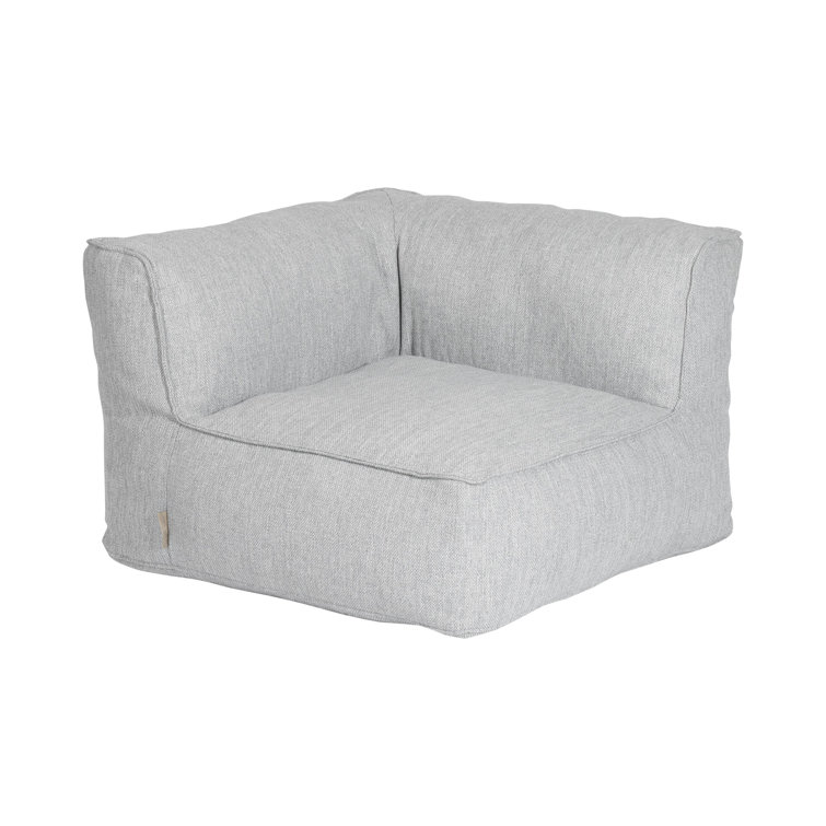 Cloud Gray Olefin Upholstered Corner Patio Chair