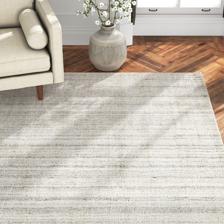 Pelican Beige Hand-Woven Viscose 8' x 10' Area Rug
