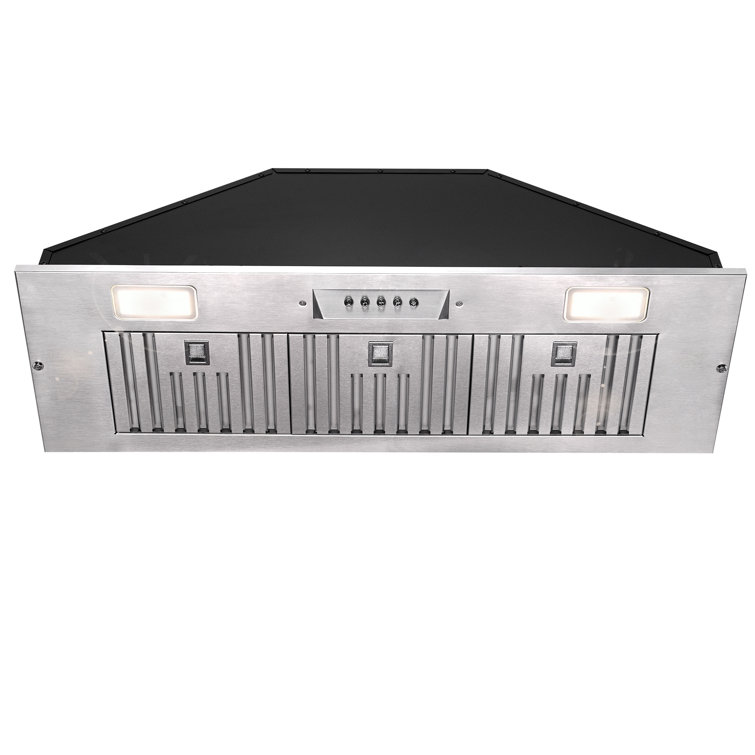 Akicon 36" Stainless Steel 600 CFM Ducted (Vented) Insert Range Hood with Charcoal Filter