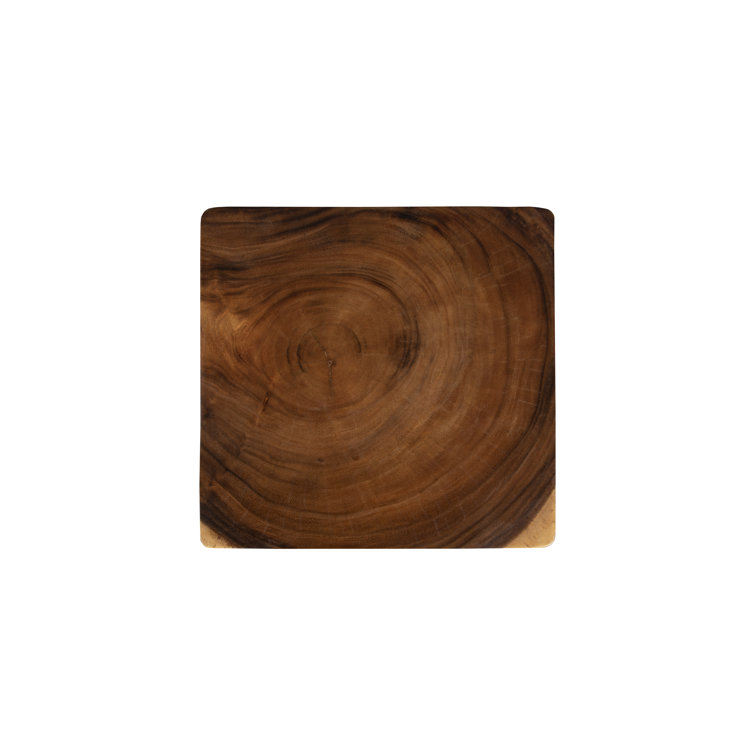 Small Natural Chamcha Wood Spiral Stool