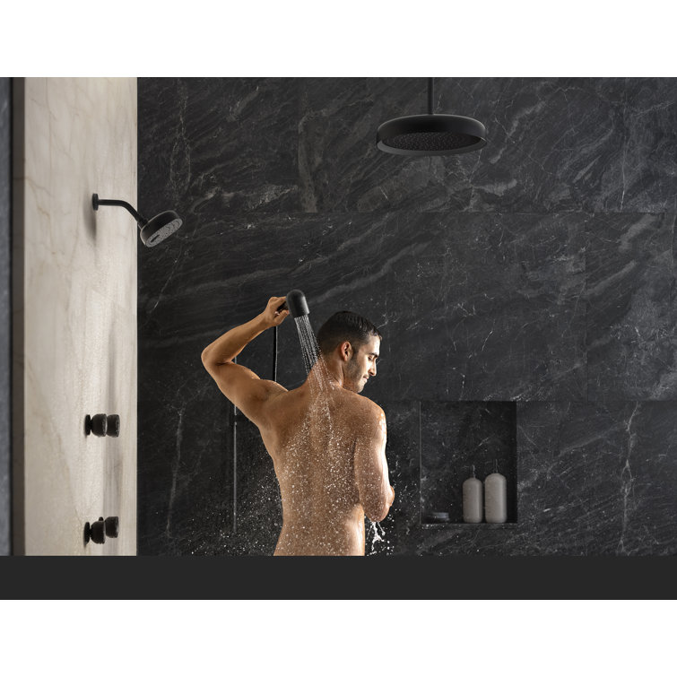 Compact Chrome Single Function Handheld Shower Head