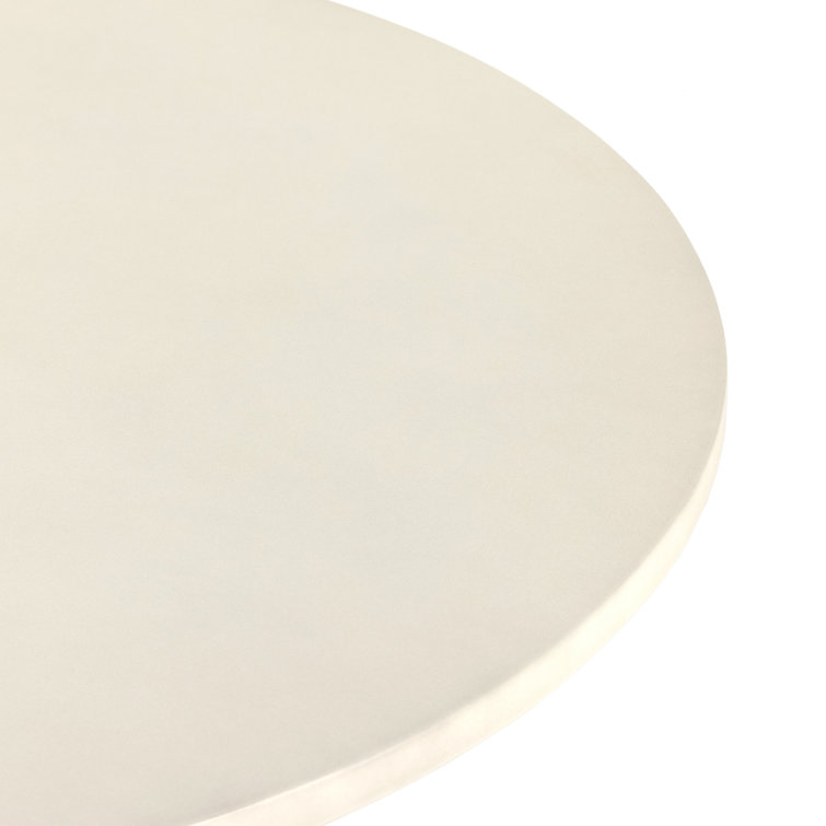 Schuller 40'' White Polished Concrete Round Coffee Table