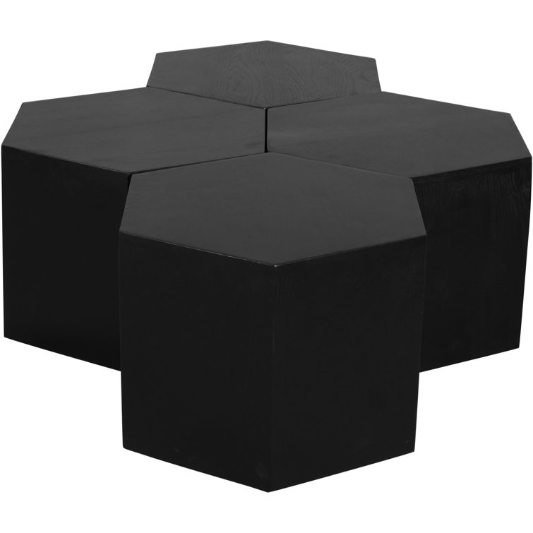 Eternal Black Oak Hexagonal Coffee Table