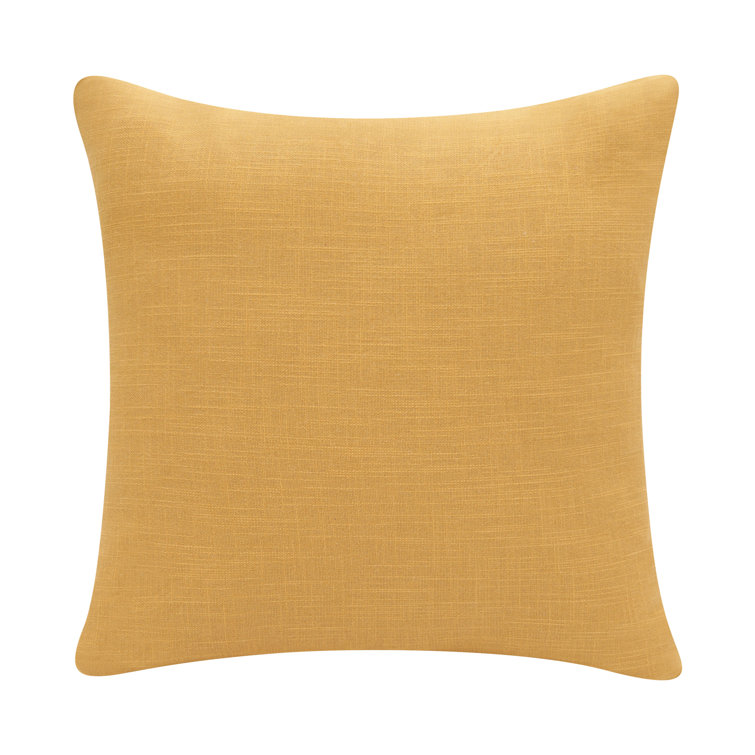 Yellow and White Geometric Cotton Throw Pillow Set
