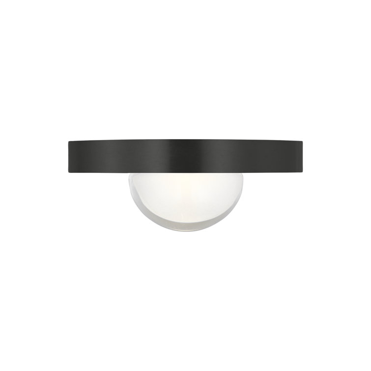 Ebell Natural Brass Crystal LED Flush Mount Light