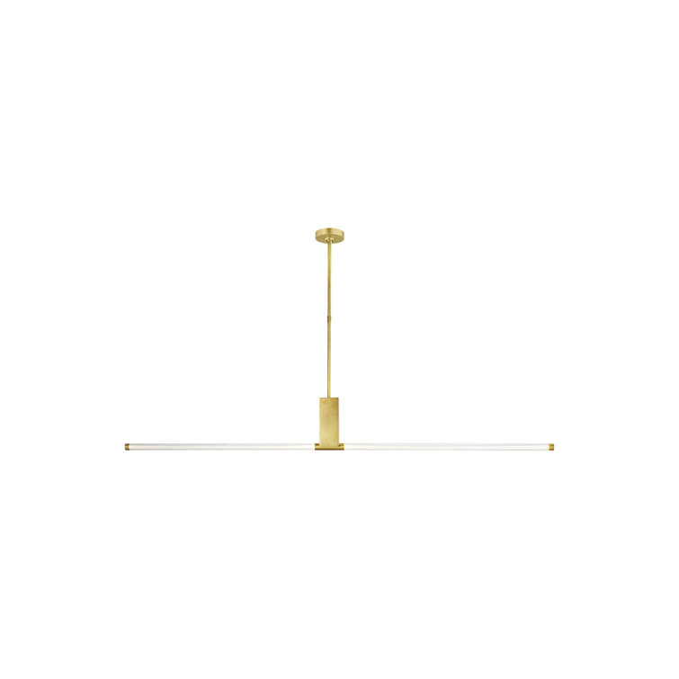 Natural Brass Glass LED Indoor/Outdoor Pendant Light