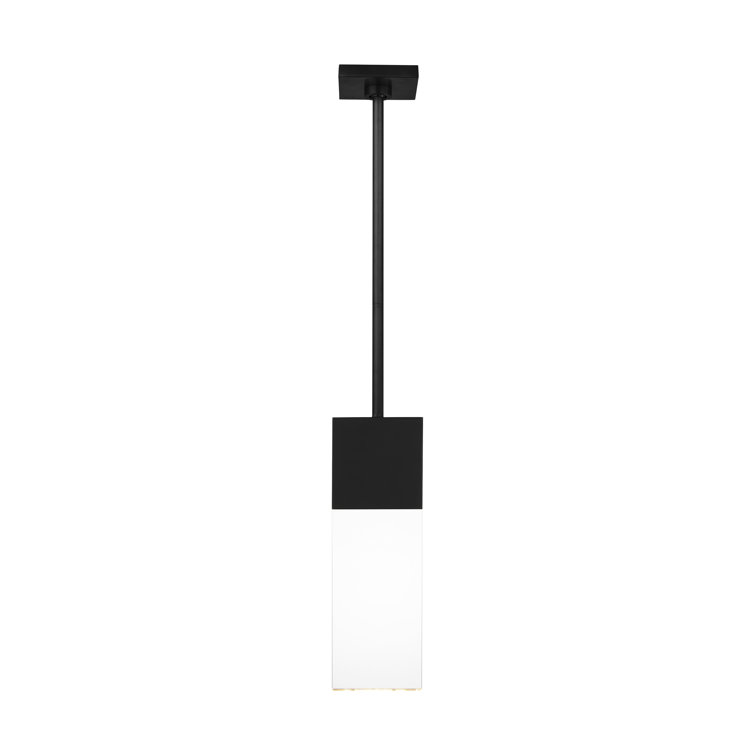 Modern Sleek Black Aluminum LED Pendant Light for Indoor/Outdoor