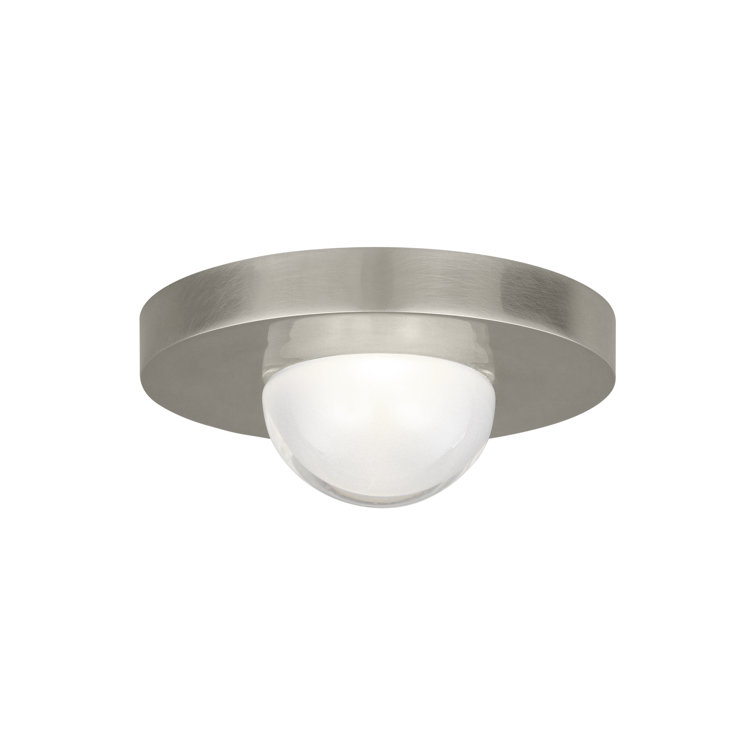 Ebell Modern Polished Nickel LED Indoor/Outdoor Flush Mount